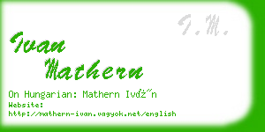 ivan mathern business card